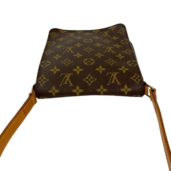 LOUIS VUITTON Vintage Brown Monogram Leather Shoulder Bag - Picture 4 of 10
